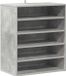 vidaXL Schoenenkast - 60x35x70 cm - Bewerkt Hout - Betongrijs