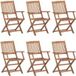 Maison Exclusive - Chaises pliantes 6 pièces avec coussins en bois d'acacia massif