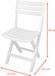 Spetebo Chaise pliante en plastique - 80 x 45 cm - blanc - chaise de balcon et de bistrot - chaise de camping et d'extérieur pliable