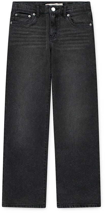 Levi's Kids Wide Leg Jeans Zwart Meisjes Denim Effen