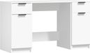 Bureau avec caisson bois blanc