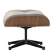 Vitra Eames Lounge Chair Ottoman Noyer Naturel - Nubia Crème Brun Foncé - Poli / Côtés Noir