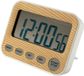 Intirilife Digitale Timer in BRUIN - Keukenwekker korte timer eierwekker in houtlook met LCD-display