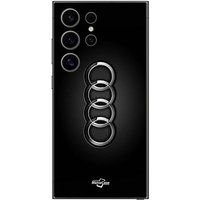 Audi Hoesje Samsung Galaxy S24 ultra Logo auto Audi voorzijde zwart Maniacase