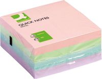 Q-CONNECT Quick Notes, 76 x 76 mm, 400 vel, geassorteerde kleuren