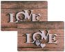 Merkloos Placemats I love you - 2x - 29 x 44 cm - bruin - onderleggers - Tafeldecoratie met liefde sfeer - Valentijnsdag - Moederdag