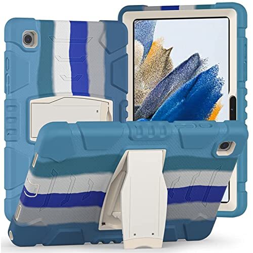 Edikesy Amazon Brand - hoes voor Samsung Galaxy Tab A8 2021 (SM-X200/X205/X207), robuuste heavy duty stootvaste beschermhoes met klapstandaard schouderriem