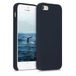 kwmobile telefoonhoesje geschikt voor Apple iPhone SE (1.Gen 2016) / iPhone 5 / iPhone 5S - Hoesje met siliconen coating - Smartphone case in bosbesblauw