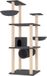 vidaXL Kattenmeubel met sisal krabpalen 141 cm donkergrijs