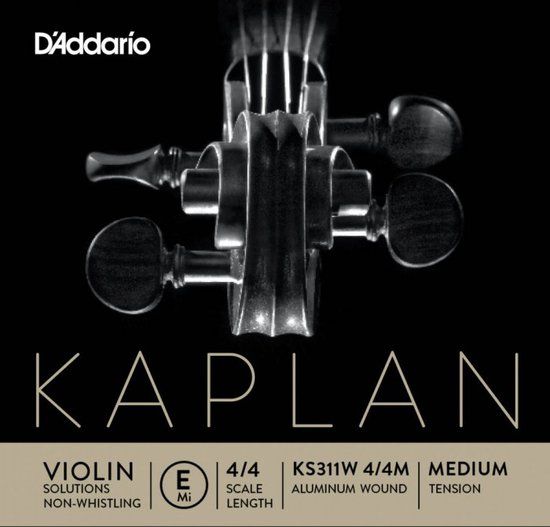 D'Addario KS311W Kaplan E String for Violin 4/4 Scale, Medium Tension
