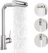 Merkloos Robinet de cuisine - Avec 3 types de jet, douchette extractible, fonction cascade, pivotant à 360° et haute pression - Pour l'évier - SUS304 Inox brossé