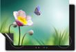 Chefcare Inductie Beschermer Roze Anemoon Bloem met Blauwe Vlinder 59x52 cm