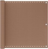 vidaXL Balkonscherm - Rechthoekig - 75 x 800 cm - HDPE en Aluminium - Taupe