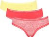 Sloggi Women GO Crush Hipster (3-pack) - dames slip - geel - oranjerood - print