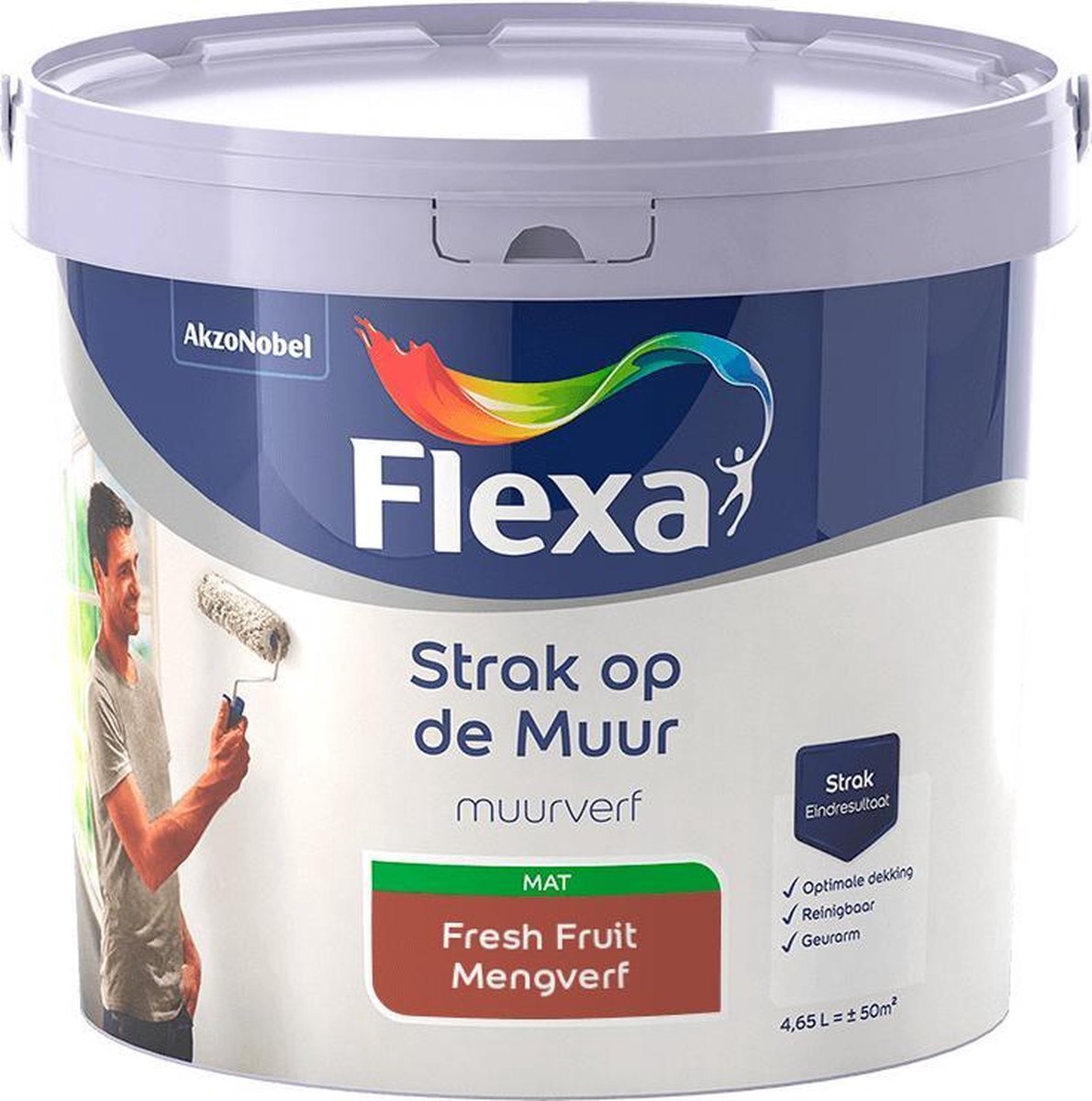 FLEXA Strak op de muur - Muurverf - Mengcollectie - Fresh Fruit - 5 Liter