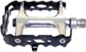 VP pedals Pédale plateforme VTT avec réflecteurs 9/16 pouce Noir Ensemble