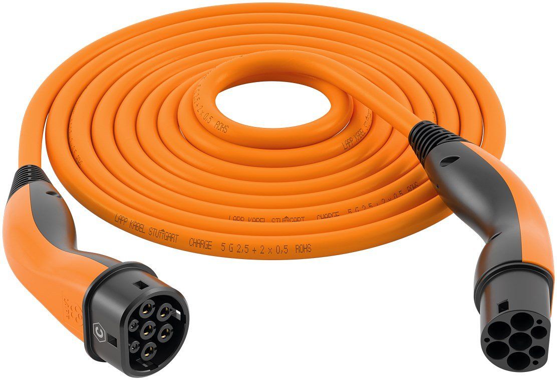 LAPP MOBILITY HELIX® Type 2 Charging Cable - 11kW - 5m - Orange