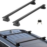 VEVOR Dakdrager dwarsstangen, compatibel met 2011-2021 Jeep Grand Cherokee met gegroefde zijrails, 200 lbs draagvermogen, aluminium dwarsbalken met sloten, voor bagagedrager, bagage, kajakfiets