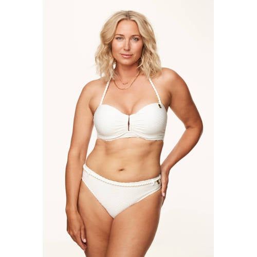 Annadiva Swim bikinibroekje Tide Line gebroken wit