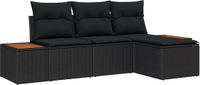 vidaXL Banc de jardin noir polyrotin