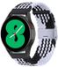 By Qubix Qubix Braided Nylon Smartwatch Bandje voor Garmin Venu 4 (45mm) - Zwart/Wit - 22mm