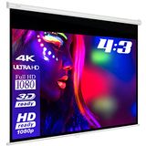 ESMART Economy EXR Rolscherm 200 x 150 cm (98") | Formaat 4:3 | Thuisbioscoop Projector Projectiescherm Rolscherm LCD LED