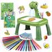 Dinosaurus Projecteur à Dessin Enfants - 72 Motifs - Table de Peinture avec Musique - 32 x 24 x 37 cm