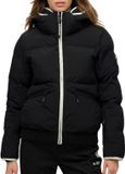Superdry Hooded Bomber Skijas Dames Zwart Maat 3XL