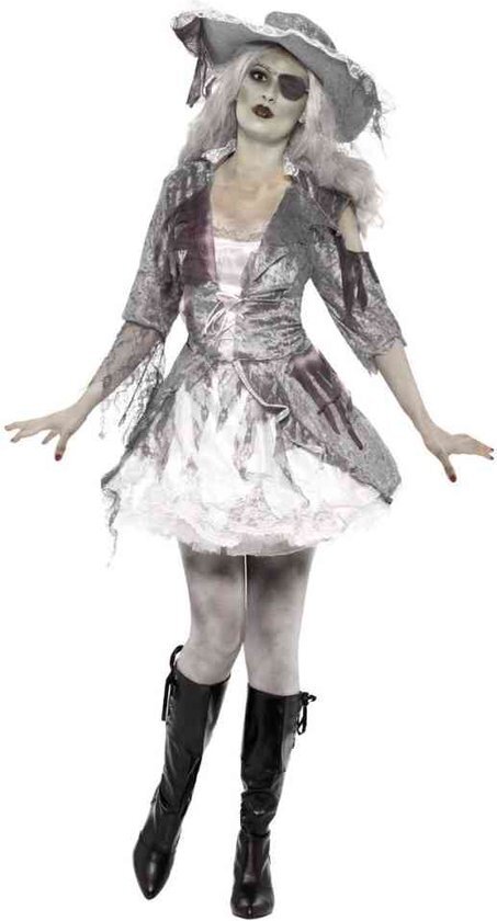 Vegaoo Spookpiraat Halloween kostuum voor dames - Verkleedkleding - Medium