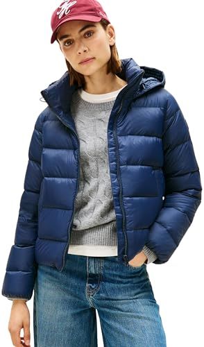 Tommy Hilfiger Dames LW DOWN CASUAL JACKET WW0WW43581 Puffer Jacket, Blauw, XXL