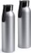 Merkloos / Sans marque Makito Western Europe (mkto) Drinkfles/waterfles - 2x - zwart - aluminium - 650 ml - sportfles/sportbidon