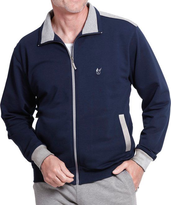 Hajo Heren homewear jas Klima Komfort XXL marine