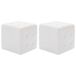 VidaXL Poef 2 st 30x30x30 cm kunstleer wit