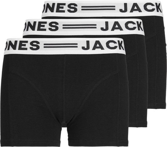 JACK&JONES JUNIOR Sense Trunk Boxershorts - 3-Pack - Black - Size 128