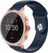 Strap-it Siliconen sport bandje 18mm met druksluiting - donkerblauw