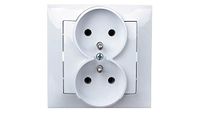 Ospel GP-2YZ/00 stopcontact, IP20, 16 A, 84 mm, 45 mm, 84 mm, wit