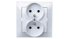 Ospel GP-2YZ/00 stopcontact, IP20, 16 A, 84 mm, 45 mm, 84 mm, wit