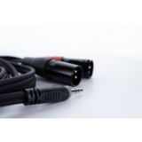 Y-kabel Cordial Y-kabel drager stereo mini jack / 2 XLR male 1 m