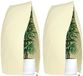 Merkloos / Sans marque BeiJingLiangPinJiaZuoKeJiWenHuaFaZhanYouXianGongSi Winterbeschermhoes voor planten (2 stuks) - Met ritssluiting en trekkoord - Vorstbescherming - Voor potplanten, bomen, palmen en balkonplanten - Beige - 120 x 180 cm