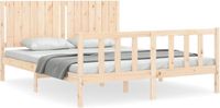vidaXL Bedframe zonder matras, massief grenenhout, 160x200 cm