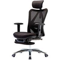 SIHOO Ergonomic Office Chair with Lumbar Support and Footrest, Black, 150kg Capacity