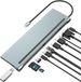 Stork USB-C multi HUB 12-en-1 (2xHDMI / VGA / USB3.0 / LAN / USB-C charge / SD&Micro SD / audio ) noir