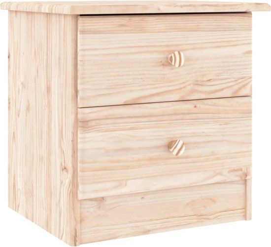 vidaXL Nachtkastje ALTA 41x35x41 cm Massief Grenenhout Naturel