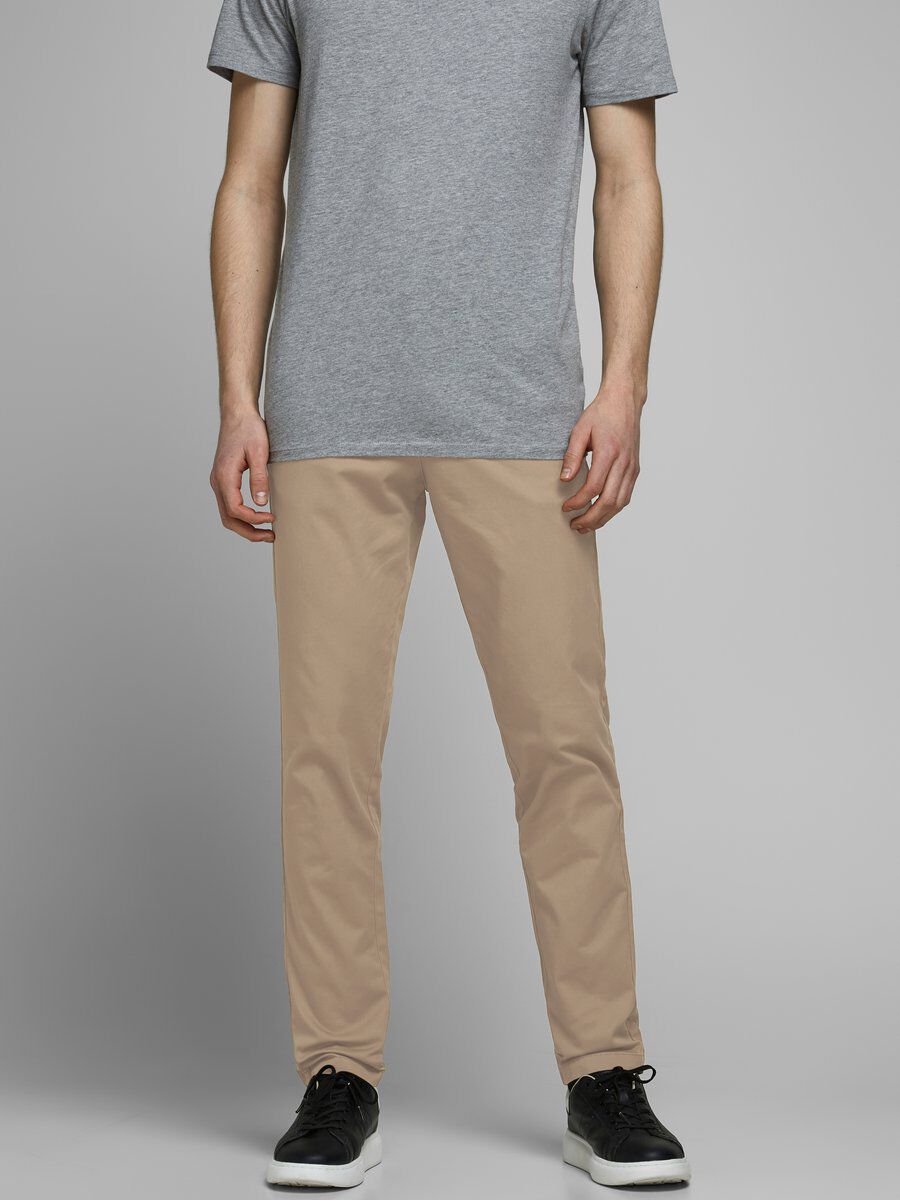 JACK & JONES Marco Dave Pk loose fit Chino - Beige/Blauw - Maat 28