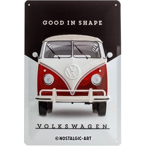 Nostalgic Art VW Bulli Good In Shape Metalen wandbord in reliëf 20x30 cm