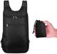 Merkloos Sac à dos - sac à dos femmes - sac à dos hommes - Sac à dos de randonnée pliable - Sac de voyage d'extérieur - Sac de sport - Sac de gym hommes - Léger (Noir, taille unique)