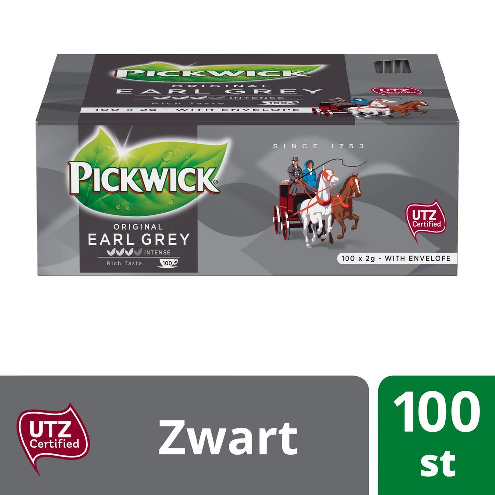 Pickwick Thee Earl grey 100 zakjes van 2 gr