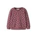 NAME IT MINI rechtvallende gebloemde sweater - donkerrood