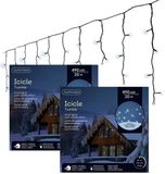 Lumineo Ijspegelverlichting - 2x - 490 LED lampjes - Helder Wit - 20m - Buiten - 8 Functies
