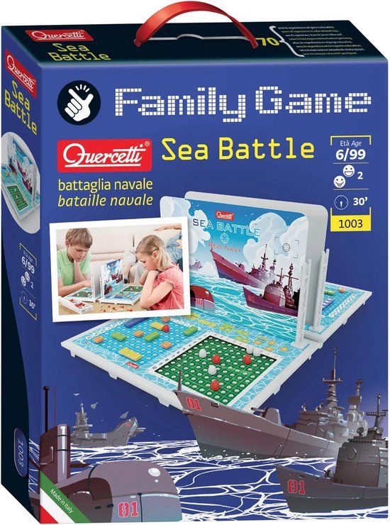 Quercetti Spel Sea Battle - Strategisch spel - Kunststof - 6+ jaar